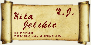 Mila Jelikić vizit kartica